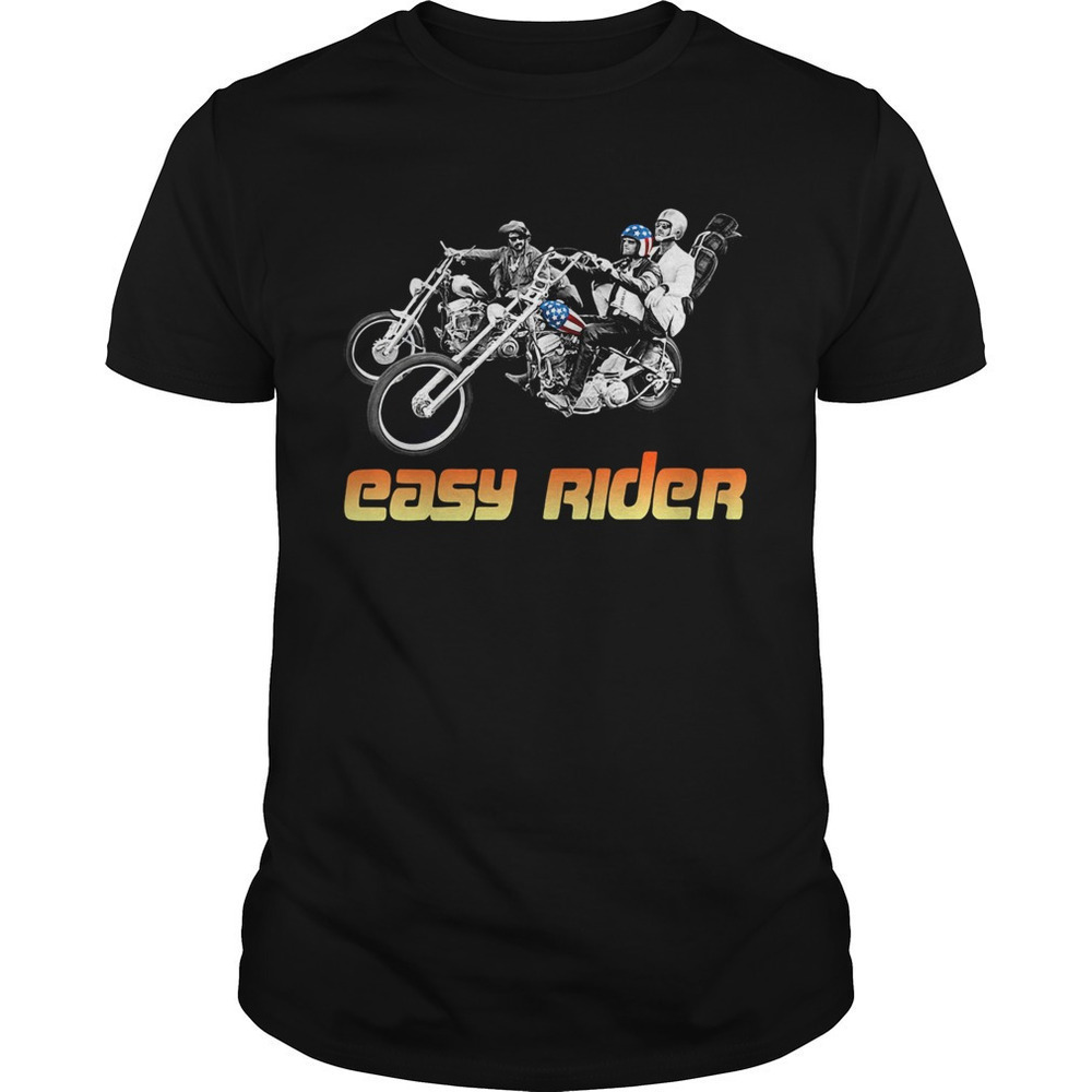 Easy Rider Motor American Flag Patriotic Graphic Unisex T-Shirt